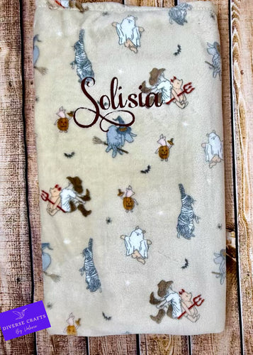 Winnie The Pooh Halloween Baby Blanket