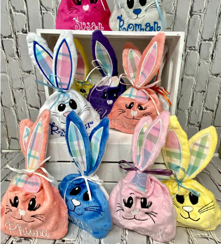 Easter Bunny Minky Personalized Treat Bag