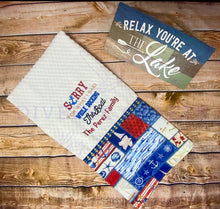Load image into Gallery viewer, Embroidered Customt Made “Lake” Theme Kitchen Towels