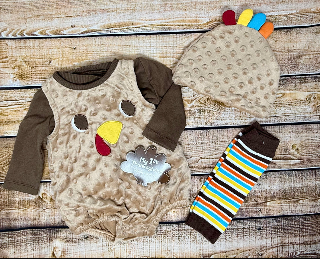 Baby “My First Thanksgiving” 4 Piece Outfit