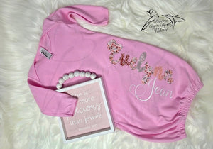 4 Piece Embroidered Baby Elephant Gift Set