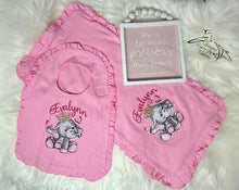 Load image into Gallery viewer, 4 Piece Embroidered Baby Elephant Gift Set