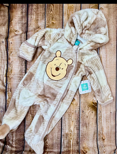 Winnie The Pooh Light Brown Plush Baby Romper