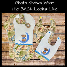 Load image into Gallery viewer, Winnie The Pooh &amp; Friends YELLOW Baby Bib &amp; Burp Cloth Set