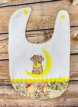 Load image into Gallery viewer, Winnie The Pooh &amp; Friends YELLOW Baby Bib &amp; Burp Cloth Set