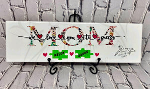 Mom /Grandma Personalized Puzzle Tile Sign