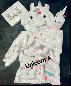 Baby Gift Bath 2-Piece Bathrobe Set -Embroidered Personalized