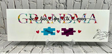 Load image into Gallery viewer, Mom /Grandma Personalized Puzzle Tile Sign