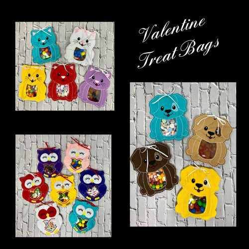 Valentines Peek A Boo Candy Treat Bags