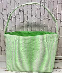 Seersucker Plaid Easter Basket