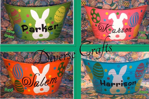 Personalized Oval Easter Baskets