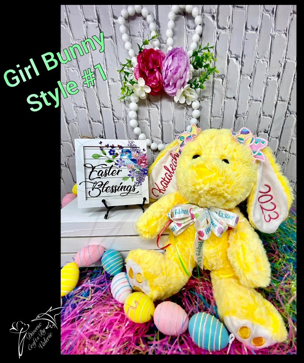 Personalized Embroidered Easter Bunny