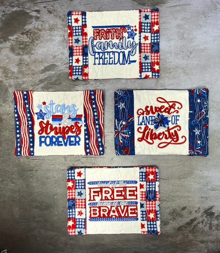 Patriotic Mug Rugs