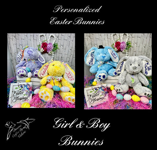 Personalized Embroidered Easter Bunny