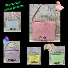Load image into Gallery viewer, Seersucker Plaid Easter Basket
