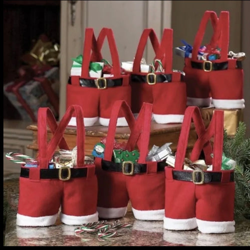 Santa Pants Christmas Holiday Treat Bags