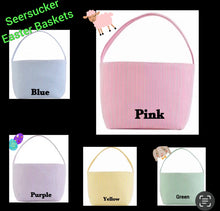 Load image into Gallery viewer, Personalized Seersucker Easter Basket