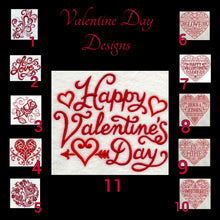 Load image into Gallery viewer, Embroidered Valentine Theme Towels