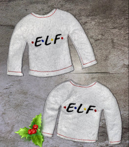 Christmas Holiday Embroidered Sweaters For Santa Helper Or Dolls