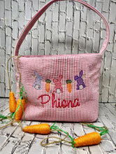 Load image into Gallery viewer, Personalized Seersucker Easter Basket