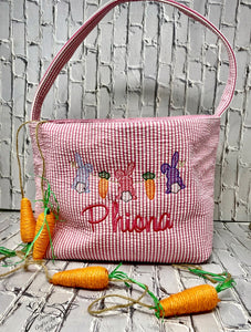 Personalized Seersucker Easter Basket