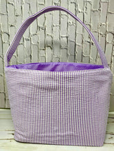 Load image into Gallery viewer, Seersucker Plaid Easter Basket