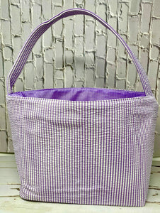 Seersucker Plaid Easter Basket