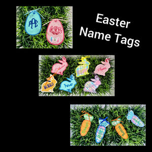 Easter Name Tags. Personalized